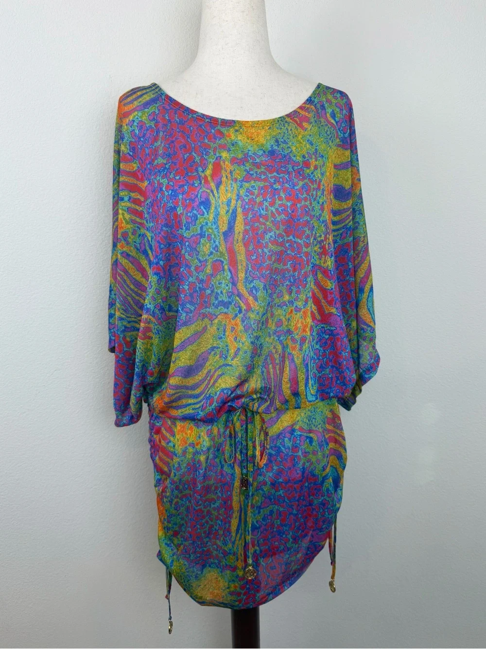 Luli Fama South Beach Dress Multicolor Swim Coverup Size Medium